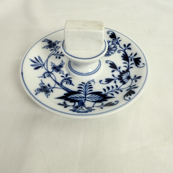Meissen Other - Antique Meissen Blue Onion Porcelain Matchbox Holder Traditional Germany